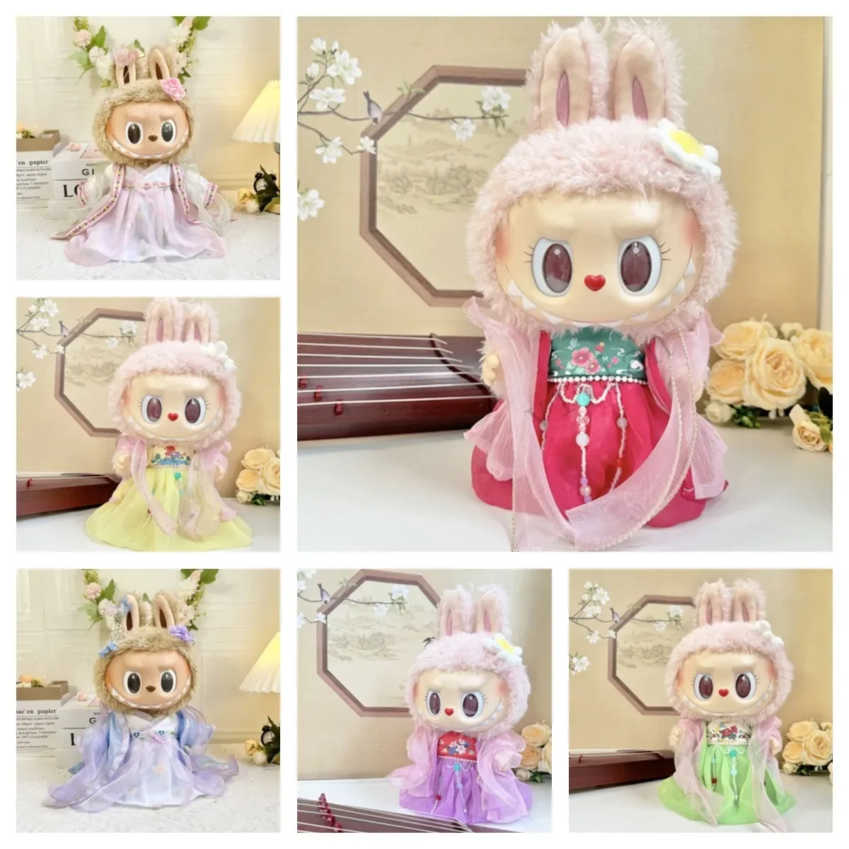 38cm Mini Doll'S Clothes Outfit Accessories For Korea Kpop Exo Labubu Idol New Year Traditional Han Chinese Clothing Hanfu Gift