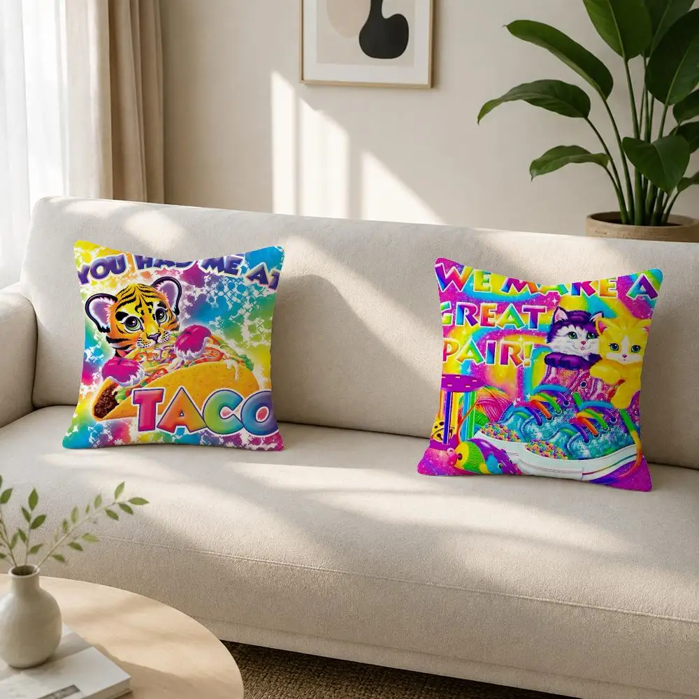 Brand Lisa Frank Cushion Cover Soft Plush Cushion Covers Fluffy Throw Pillow Cases for Sofa Bedroom Home Decor