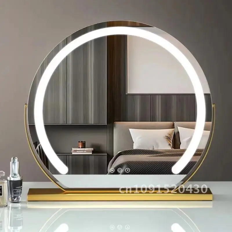 Vanity Mirror with Lights LED Makeup Mirrors Tabletop Smart Touch Control 3 Colors Dimmable Mirror Gifts for Teen Girls Dorms