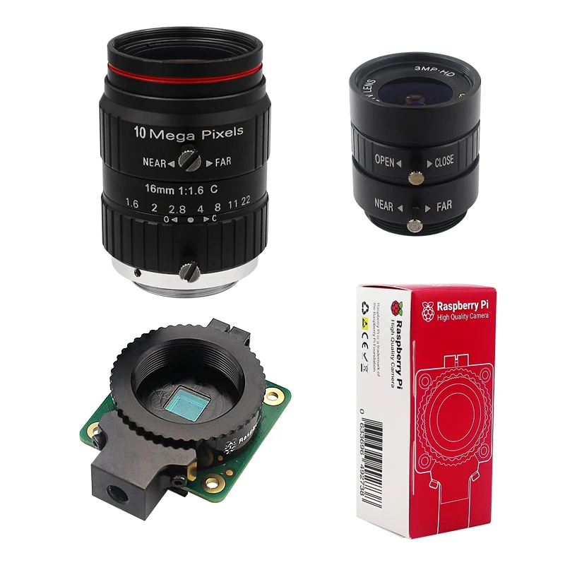 Wysokiej jakości kamera Raspberry Pi o rozdzielczości 12,3 MP z opcjonalnym czujnikiem Sony IMX477 i obiektywem 6 mm CS 16 mm z mocowaniem C 8-50 mm do Pi 4B 3B Zero 2 W — zdjęcie produktu 7