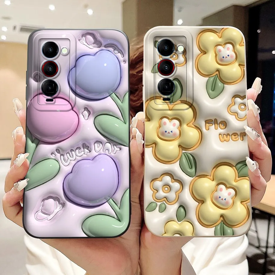 For Tecno Camon 18 Premier Case CH9 CH9n Shockproof Silicone Soft Bumper For Tecno Camon 18 P 18P 18i Camon18 Flower Phone Cover