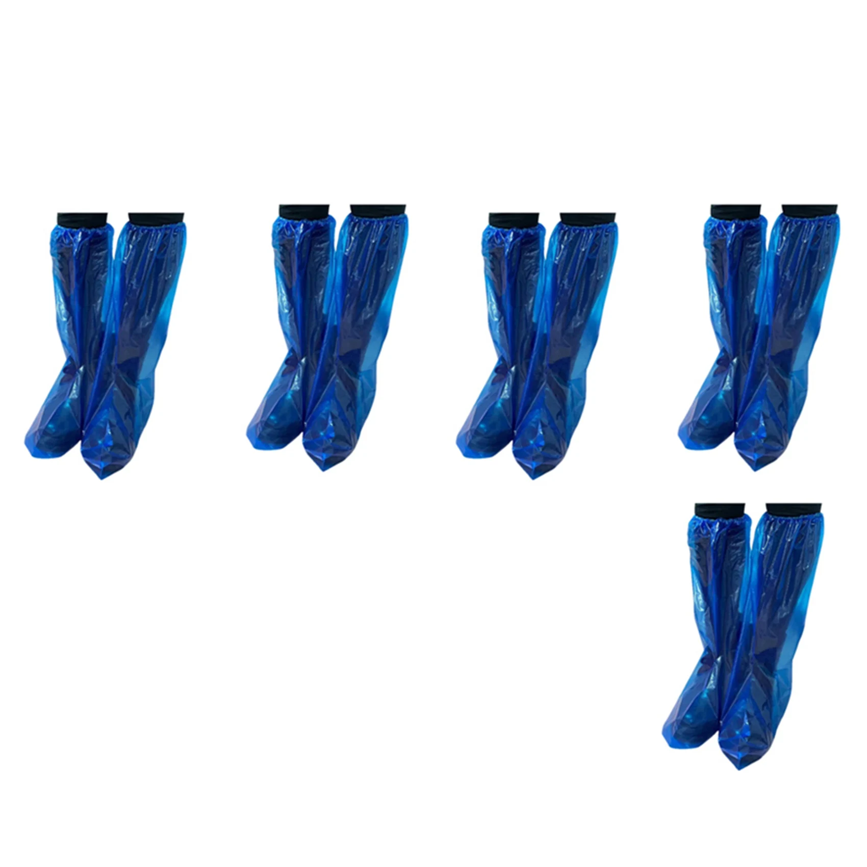 ASDS-50 أزواج من أغطية أحذية المطر البلاستيكية السميكة المقاومة للماء للاستعمال مرة واحدة، عالية الجودة ومضادة للانزلاق للنساء والرجال #3