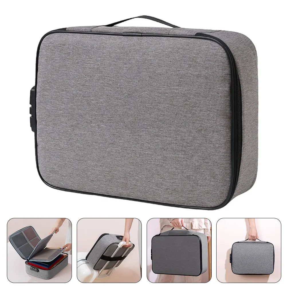 

Portable Document Lock Box File Organizer Large Capacity Safe Combination Lock Document Storage Box Important Papers Organizer