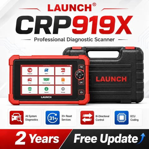 LAUNCH X431 CRP919X Car Diagnostic Tool DBScar VII VCI Auto OBD OBD2 Scanner Active Test ECU Coding CANFD DOIP 31+ Reset