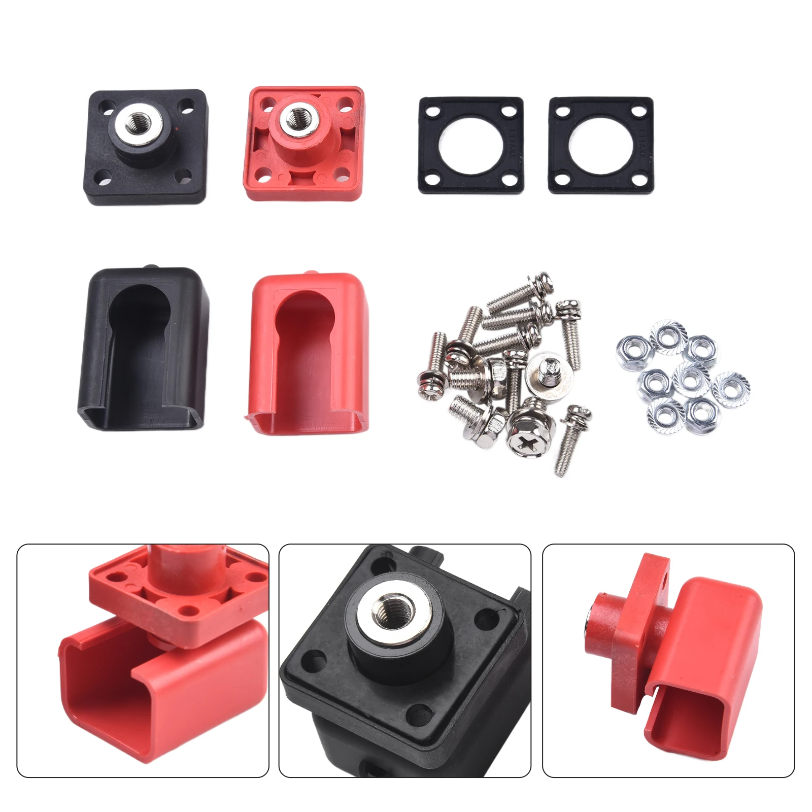 

2pcs 100A High Current Battery All-Copper Lithium Battery Terminal Connector Energy Storage Terminal Battery Connector Adapter