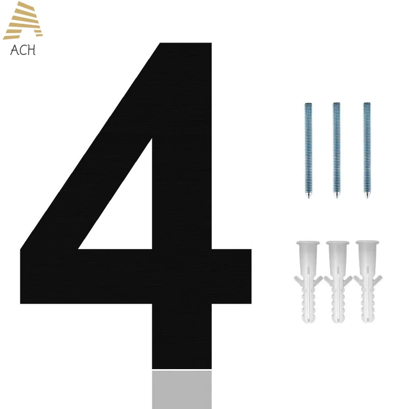 

20/30cm Stainless Steel Apartment Door Numbers Floating Exterior House Number Plate Home Outdoor Huisnummer 12inch