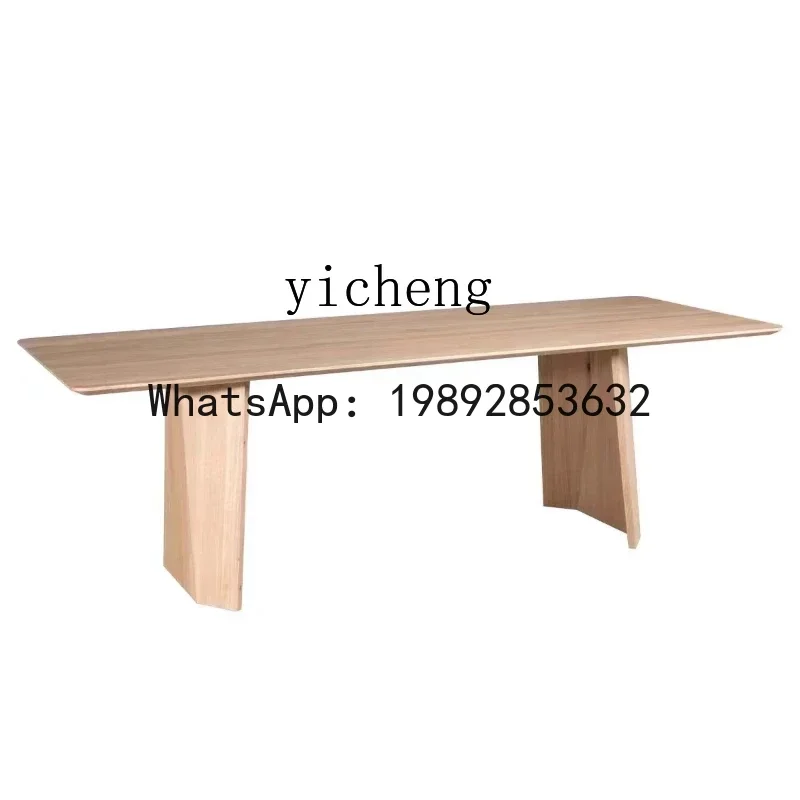

ZZ Quiet Style Simple Solid Wood Dining Table Rectangular Home Living Room Office Desk Creative Workbench