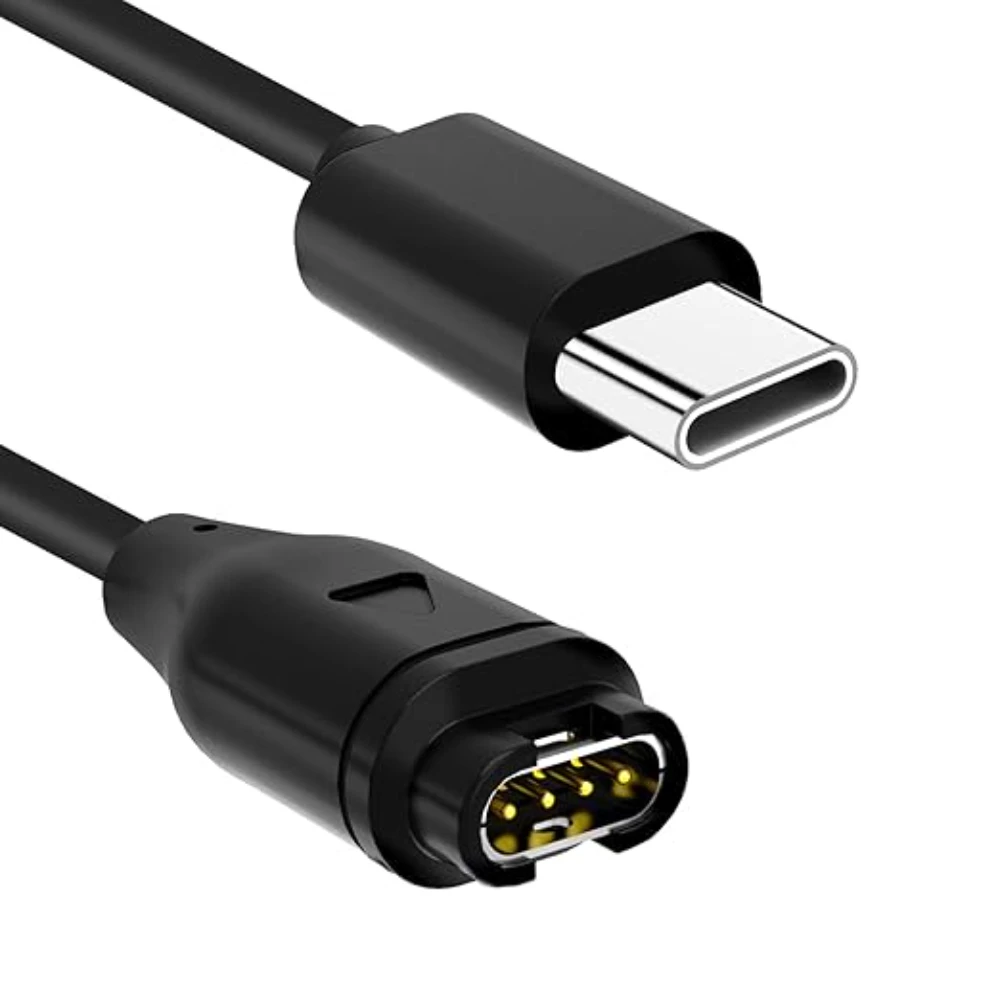 Ersatzladegerät kompatibel mit Garmin Fenix 8, 7, 7S, 7X, Pro, 6, 6S, 6X, Pro, 5, 5S USB-C Garmin Uhrenladekabel
