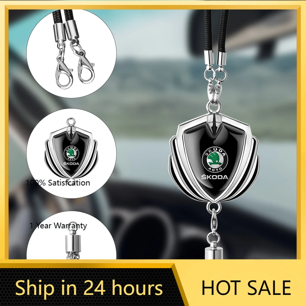 

2026 популярная автомобильная наклейка с 3D металлическим логотипом, подвеска на зеркало заднего вида, подвесные подарочные аксессуары для Skoda S Fabia Rapid Superb Octavia A5 a7