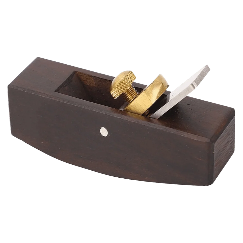 High Speed Steel Blade Small Hand Planer 80mm Ebony Body Round Bottom Mini Wood Planer Arc Bottom Wood Trimming Planer