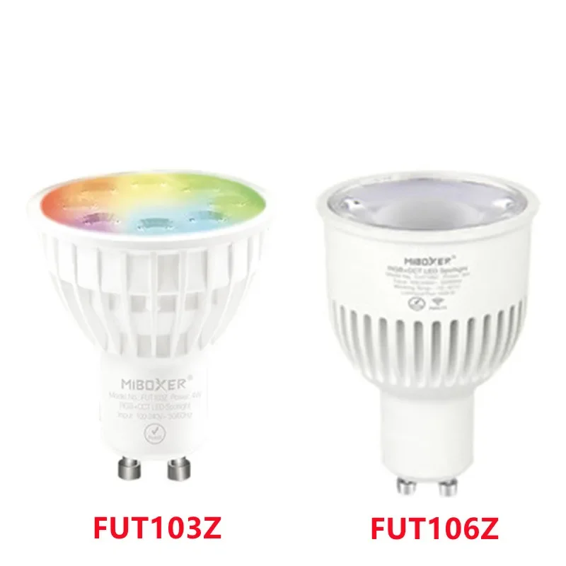 

Miboxer FUT103Z 4W FUT106Z 6W GU10 RGB+CCT LED Bulb Light Smart Spotlight Zigbee 3.0 Dimmable Lamp AC 100-240V 50/60Hz