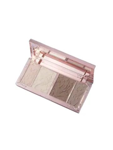 Flower Knows Makeup Butterfly Cloud Collar Collection Embossed Highlight&Contour Palette Puder do twarzy Iluminador Zestaw do konturowania