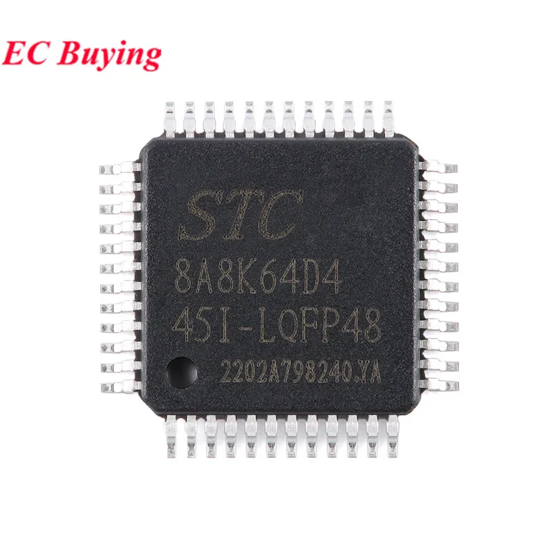 2Pcs/1pc STC8A8K64D4 STC Core Development Board Module Chip 51 Learning Demo System Board SPI Compatible Flash Microcontroller