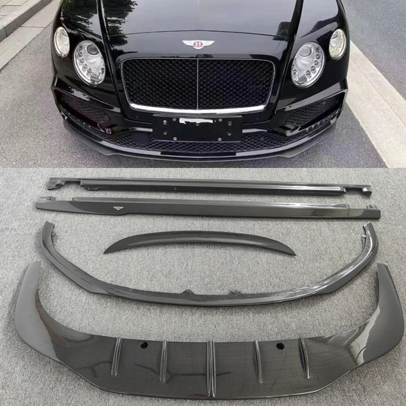 

Real Carbon Fiber Full Body Kit For Bentley Continental GT 2012-2017 Bumper Front Lip Rear Trunk Diffuser Side Skirt Spoiler