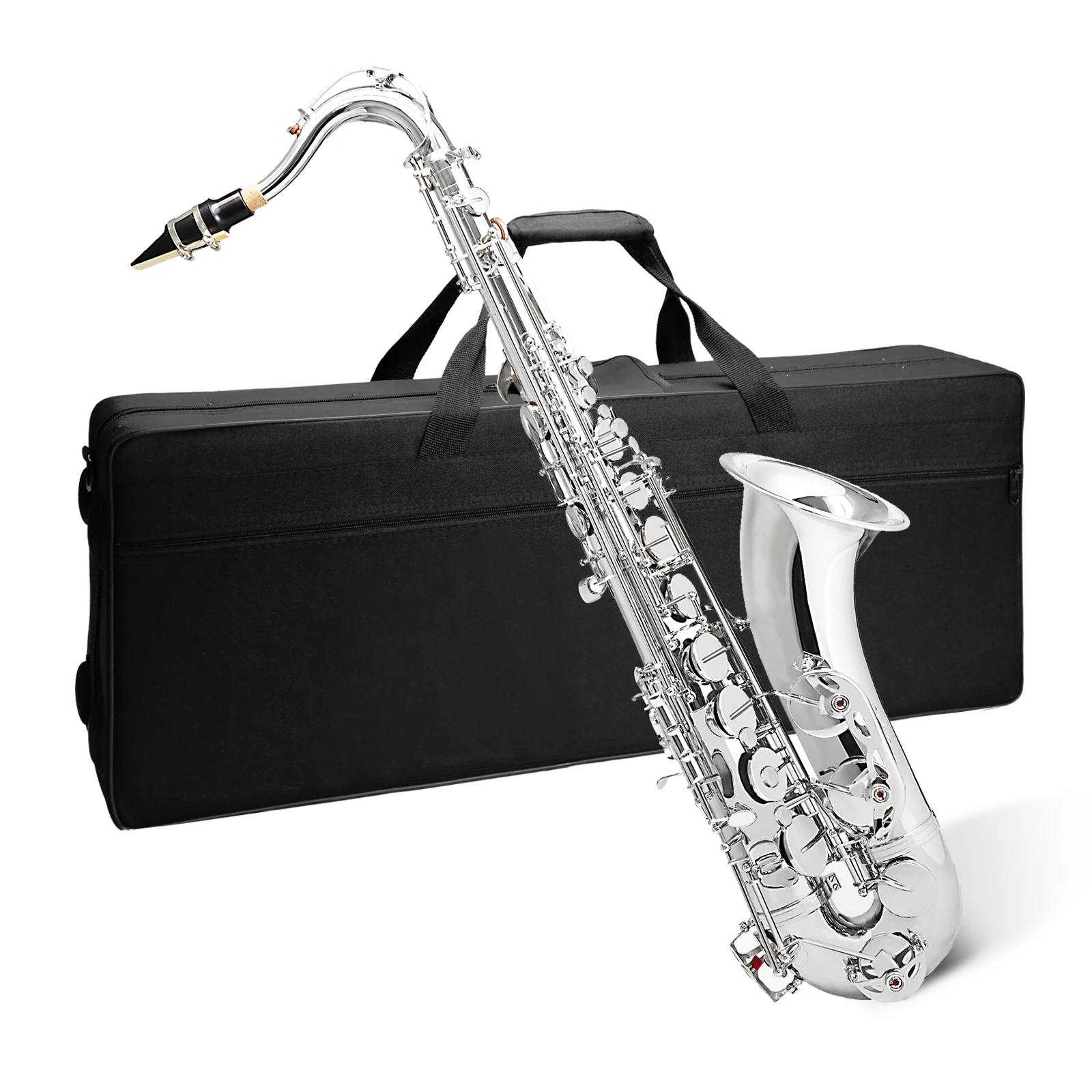 

Silver Sax Professional Tenor B Flat Brass Tenor High Grade Professional Saxophone Musical Instrument