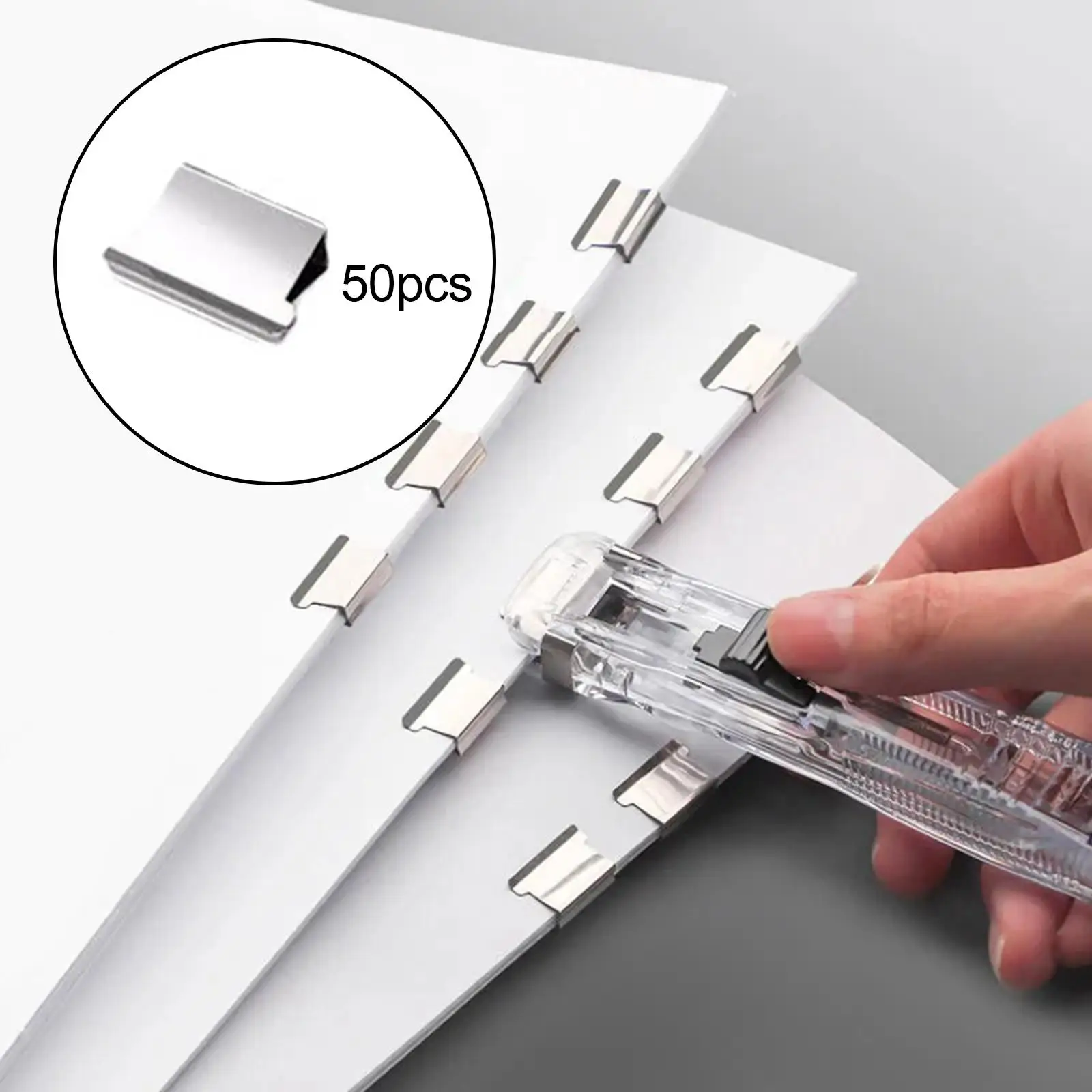 Clip de papel de mano, práctico encuadernación, portátil, multiusos, reutilizable para dormitorio, clips negros