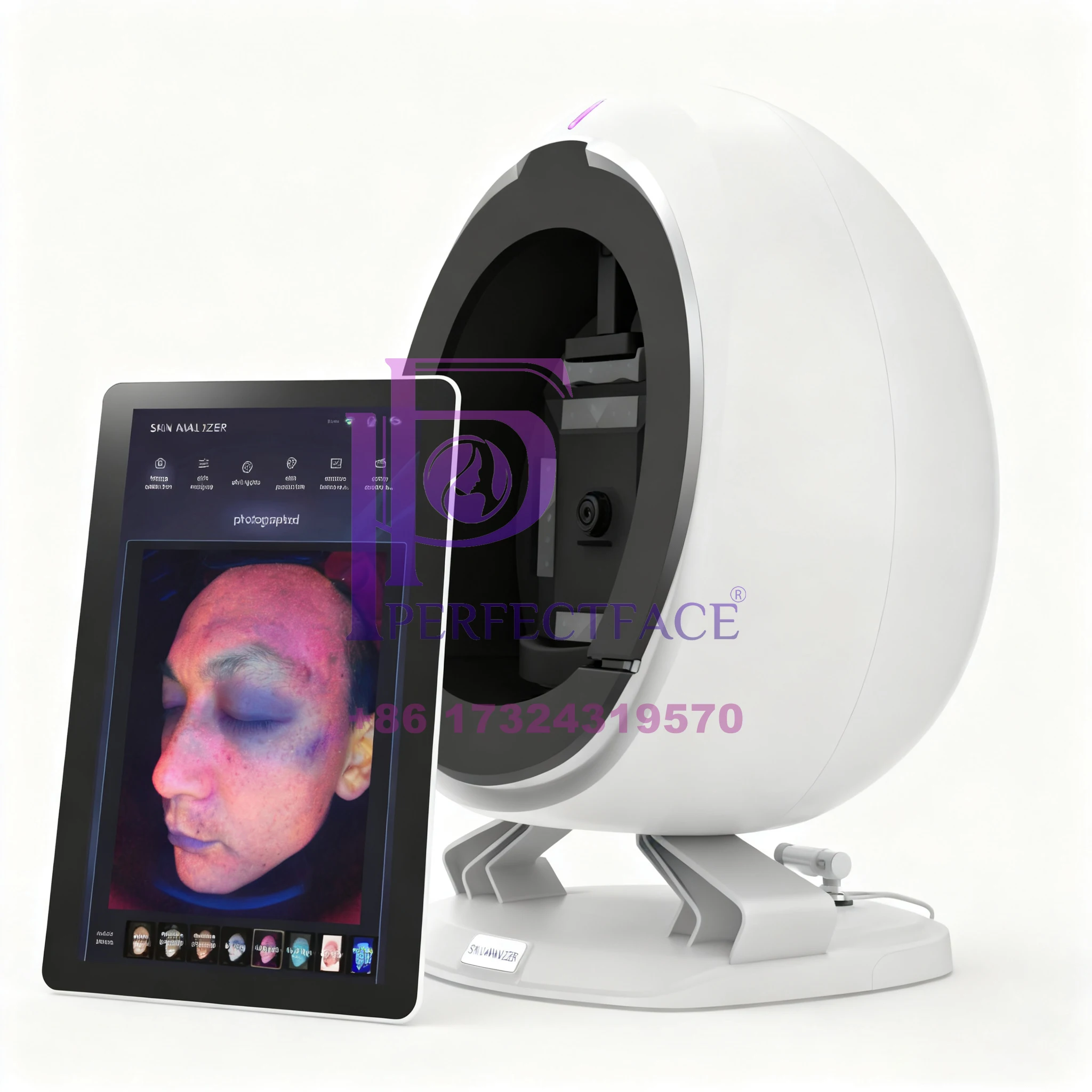 ثلاثية الأبعاد AI الجلد محلل 36MP كاميرا الأشعة فوق البنفسجية التصبغ كشف الرطوبة 15.6 بوصة اللوحي أداة الوجه المهنية لصالون التجميل
