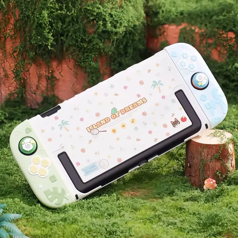 Hot Switch 2 Tragetasche mit Animal Crossing-Motiv, Hartschale, tragbarer Spielkartenhalter, Daumengriffe, vollständiger Schutz