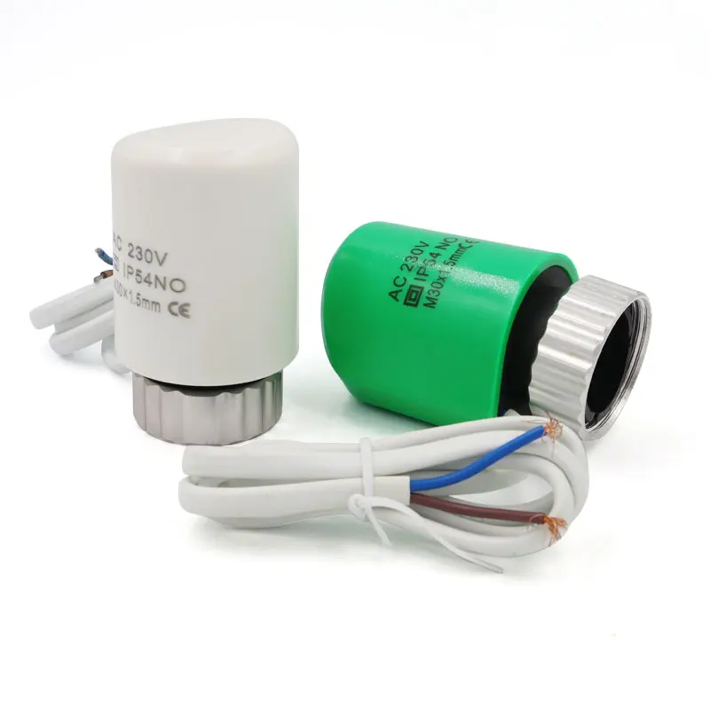 230v normally open Electric thermal actuator for manifold underfloor heating valve calefaccion suelo radiante actuador