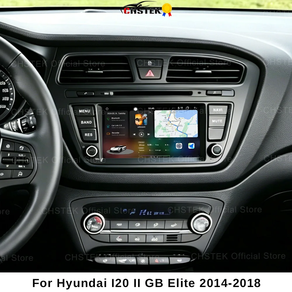 CHSTEK Android 14 Multimedia-Player für Hyundai I20 II GB Elite 2014 2015 2016 2017 2018 Autoradio Carplay GPS WIFI 4G Bluetooth