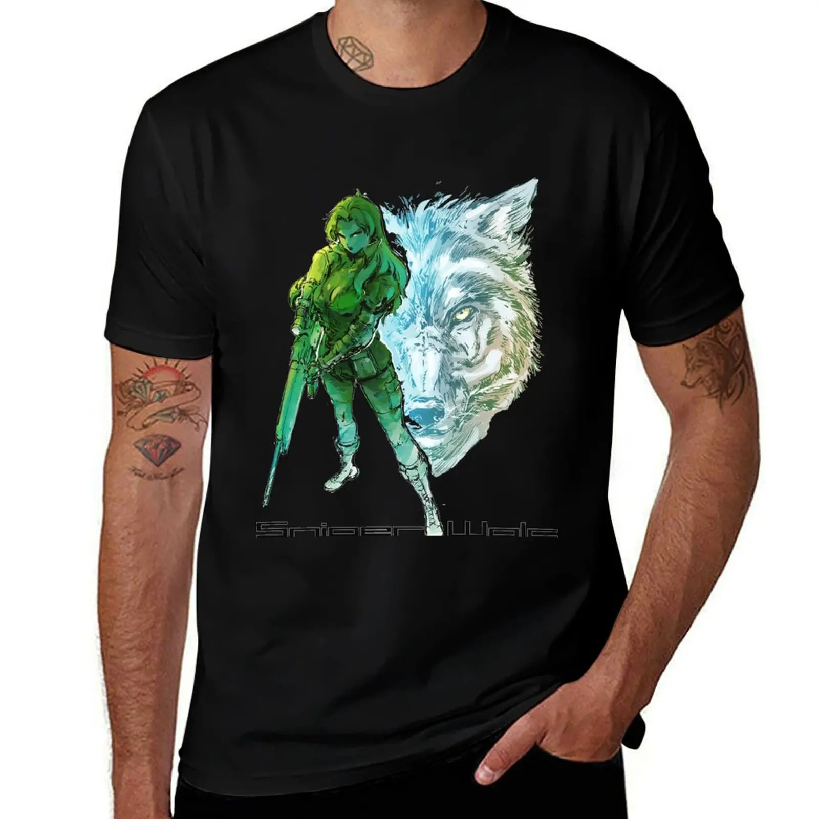 Metal gear solid sniper wolf T-Shirt anime figures vintage graphic tee new edition oversized t shirt plain t shirts men