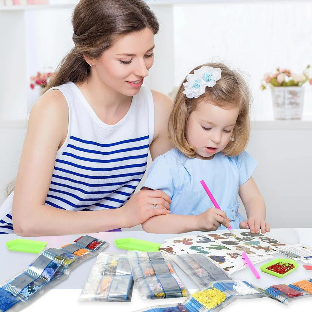 DIY Pikachu Diamond Painting Kit for Kids - Cartoon Character Handmade Craft Random Paste Activity to Enhance Concentration view 6