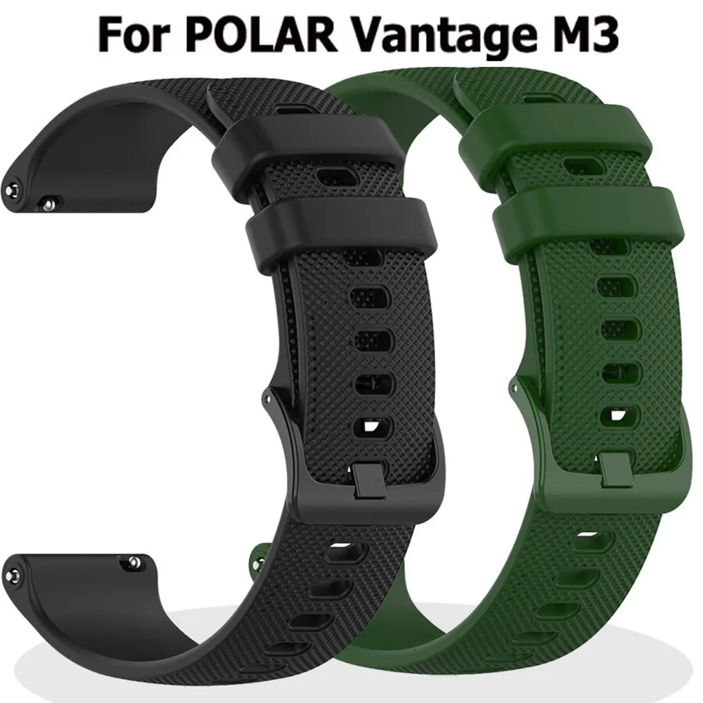 20/22mm Silicone Strap For Polar Vantage M3 M2 M V3 Replacement Watchband Accessories For Polar Grit X / X2 Pro Ignite 3 2 Unite