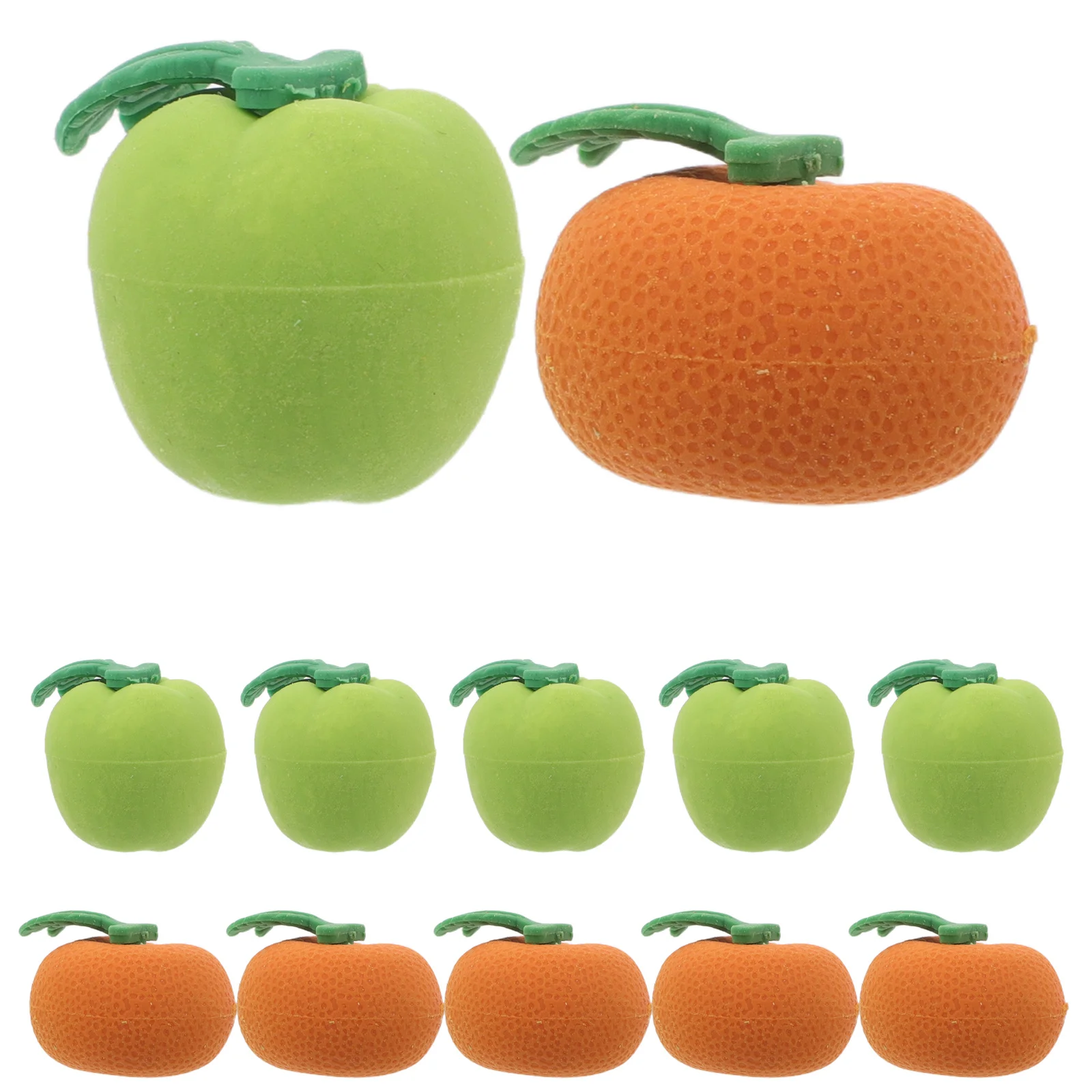 100Pcs Fruit Eraser Set Mini Apple Orange Shapes Fun Pencils Classroom Rewards Party Gifts Pencil Erasers for