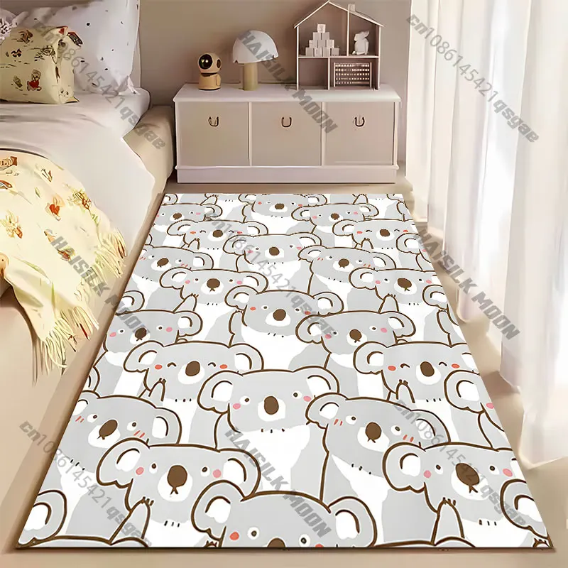 Cute and playful koala pattern carpet Yoga living room room decor children's crawling mat doormat area rug games mat