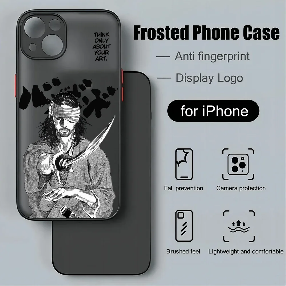 Miyamoto Musashi Bushido Wandering Across the World For iPhone Case 16 15 14 13 12 11 Pro XR XS Max 7 8 Plus Phone Y2K Cover