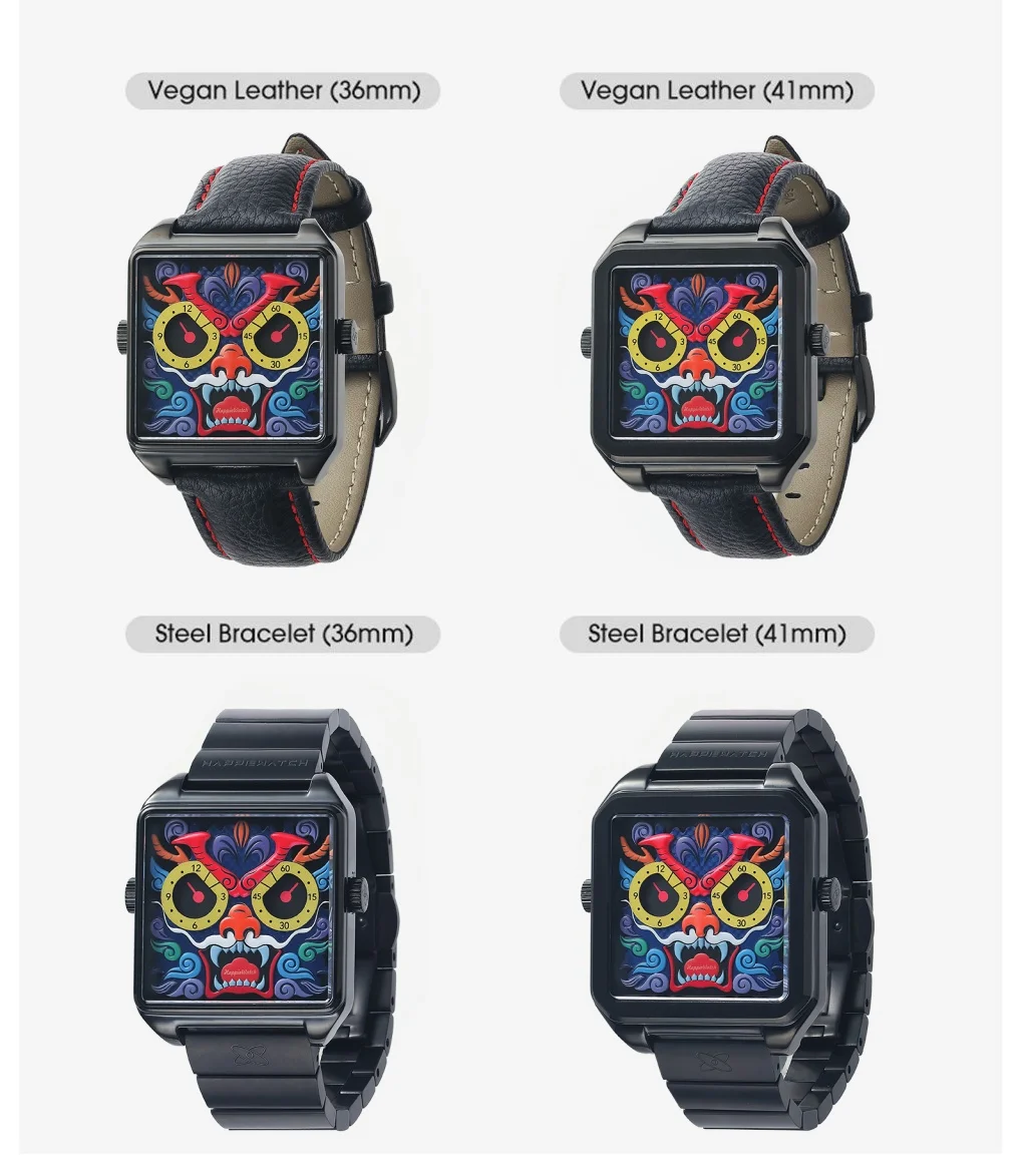 Happie Watch Luxury Brand Couple Watches Waterproof Luminous Stainless Steel Quartz Watch His and Hers Moon Phase Fashion Lovers