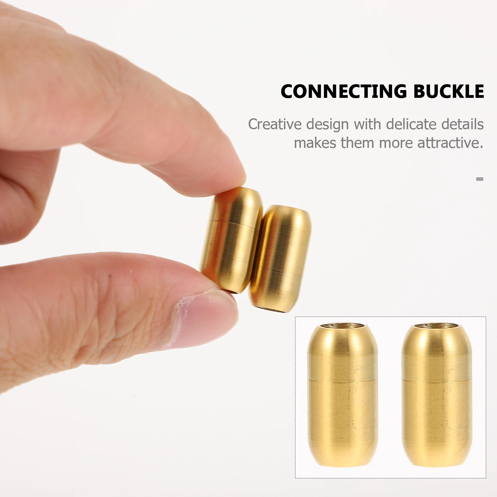 

2 Pcs Jewelry Bracelet Clasp Making Tool Strap Connecting Buckle Accessory Pipe Wrist Rope Buckles Clasps Golden