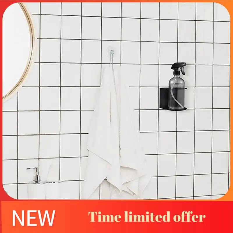All-Purpose Spray Bottle Holder Easy Install Wall Mount - Hardware Included Heavy-Duty Powder Coated Steel Durable Single Hole