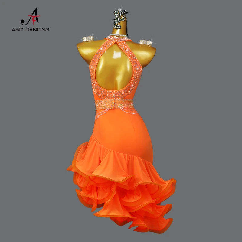 2024 New Latin Dance Dress Competition Costume Adult Professional Party Line Suit Wear Sexy Skirt Cocktail Samba Prom Customized