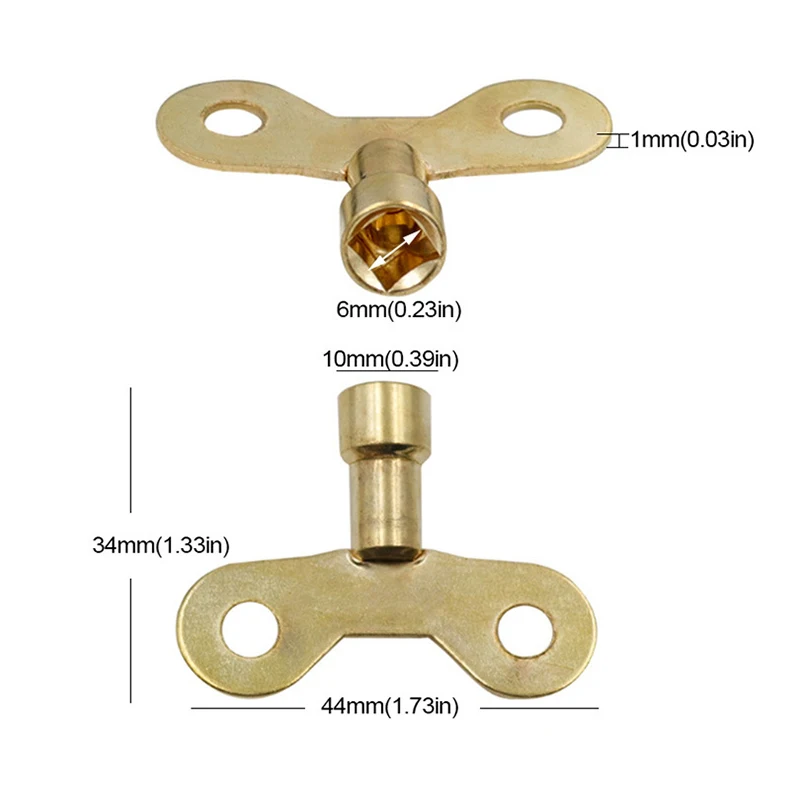 Plumbing Hole Faucet Key Radiator Water Valve Tap Square Socket Special Lock Wrench Faucet Switch Key Handle