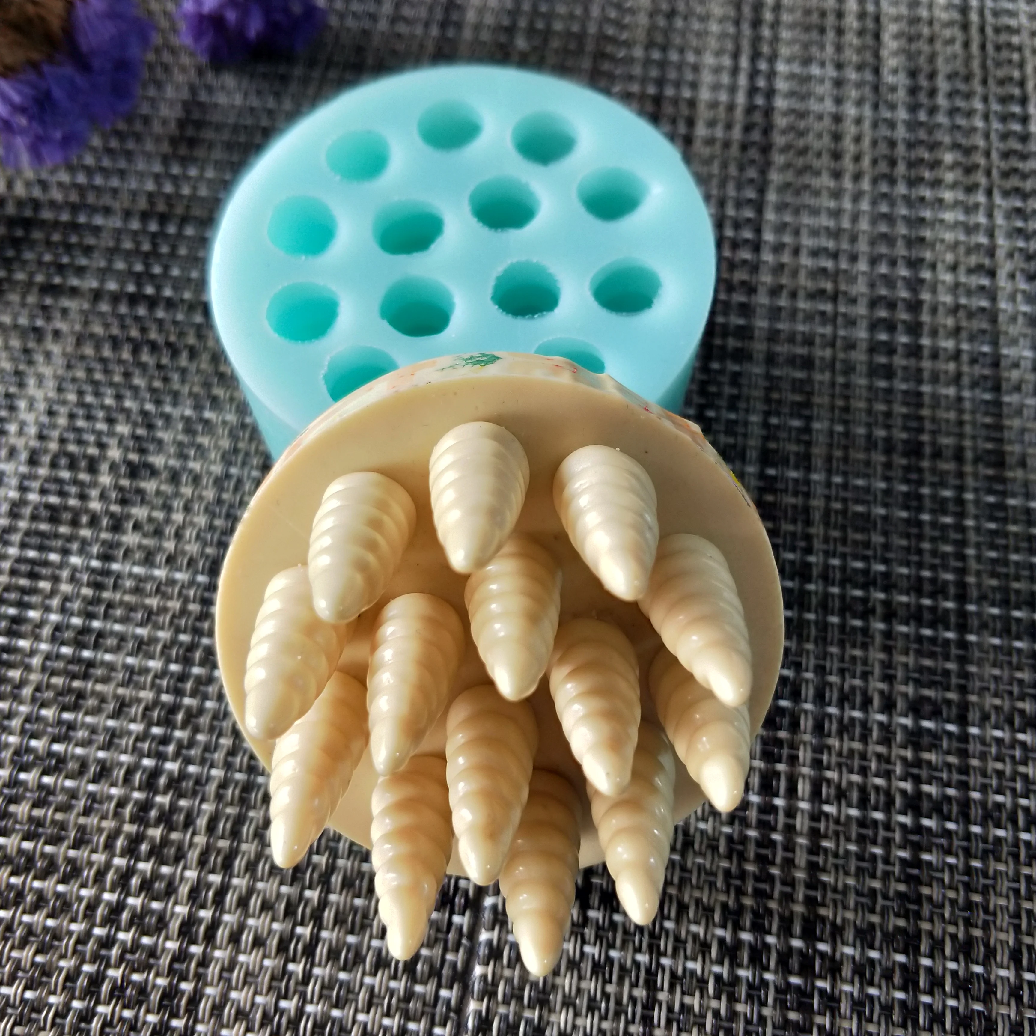 

QT0163 PRZY Soap Mould Mini Horn of Unicorn Mold Silicone Handmade Soap Making Molds Candle Mold Silicone Resin Clay Moulds