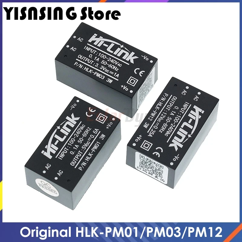 Original HLK-PM01 HLK-PM03 HLK-PM12 AC-DC 220V to 5V/3.3V/12V Mini Power Supply Module Intelligent Household Switch