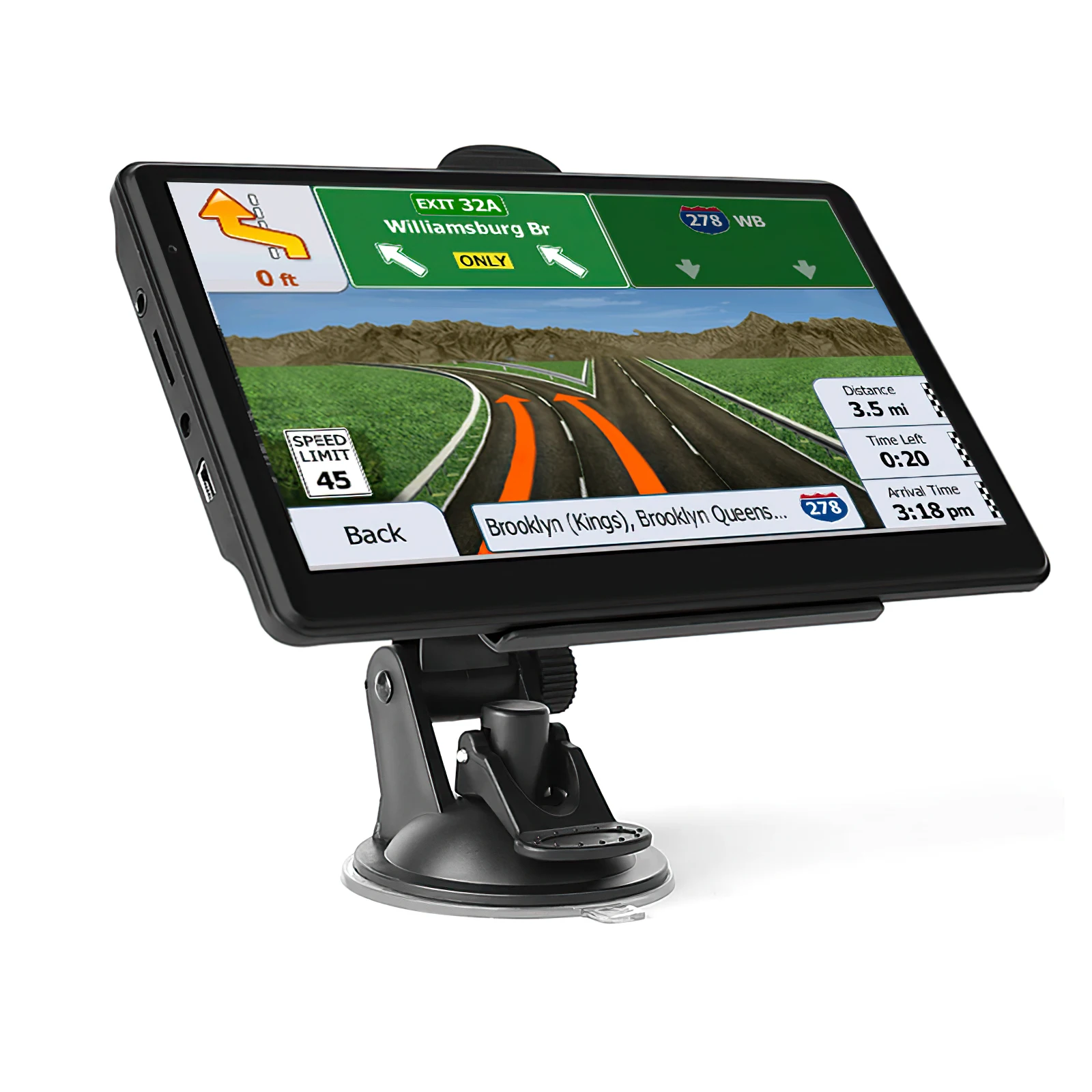 7 Inch Car GPS Navigation Portable HD Touch Screen GPS Navigator Truck Sunshade Sat Nav 8G+256M Europe America Map GPS Navigator