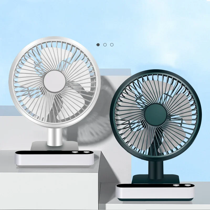 Desktop Fan Digital Display USB Rechargeable Silent Electric Fan