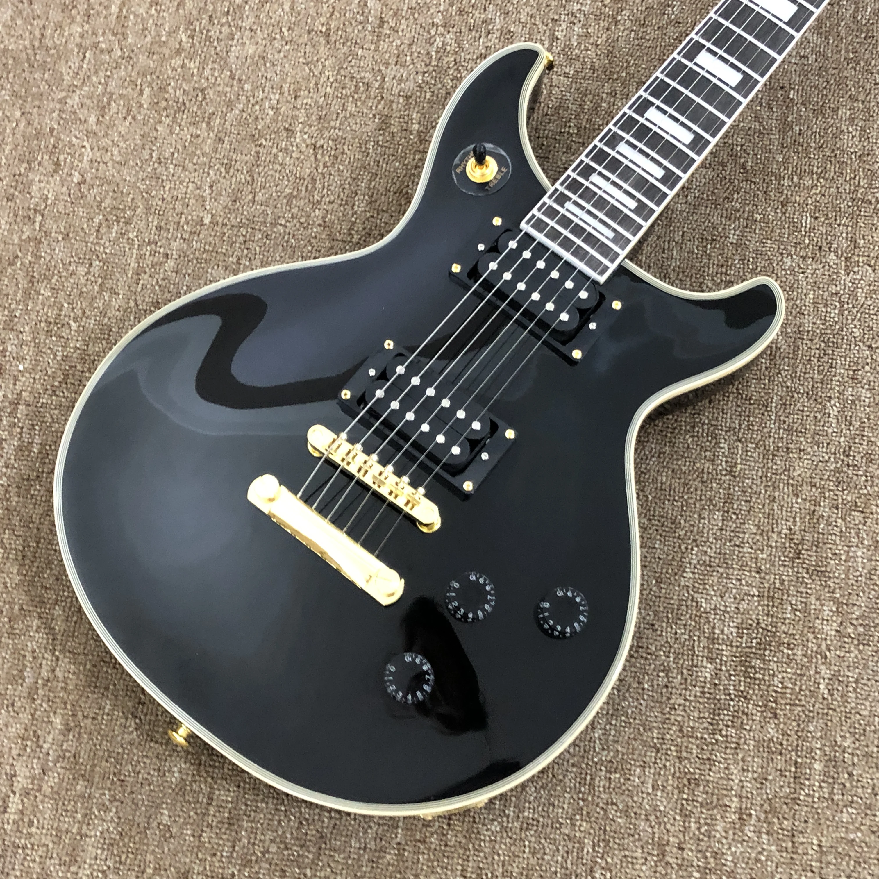 Solid Electric Guitar, Mahogany Body, HH Pickup, Rosewood Fingerboard, Handsome Appearance, Durable Structure, Free Shipping