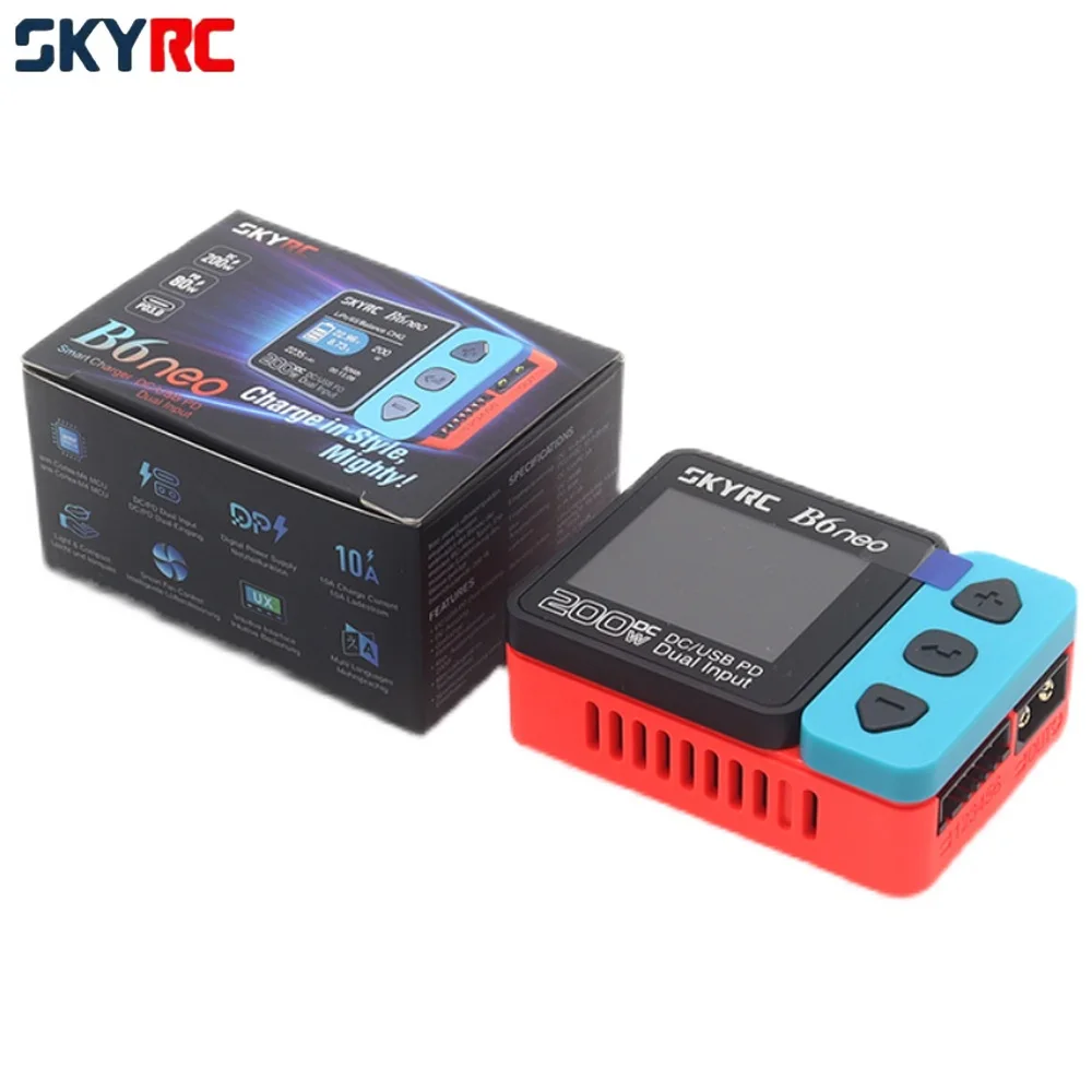 SkyRC Sky RC B6 Neo DC 200W/ PD 80W Digital Balance Battery Charger/ Discharger XT60/ Type-C Port For 1-6S Lipo/LiFe/LiHV, NiMH