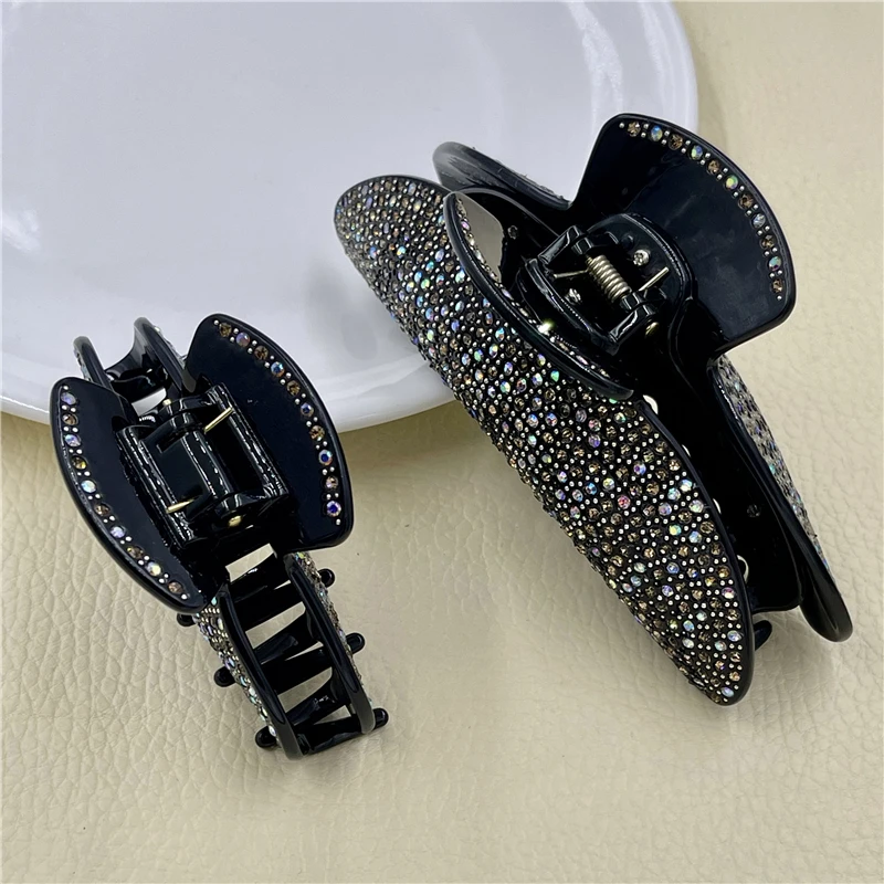 

Большая заколка для волос Ele для женщин с встроенной заколкой для волос Diamo Bla, осенне-зимние аксессуары для волос, роскошные заколки для волос