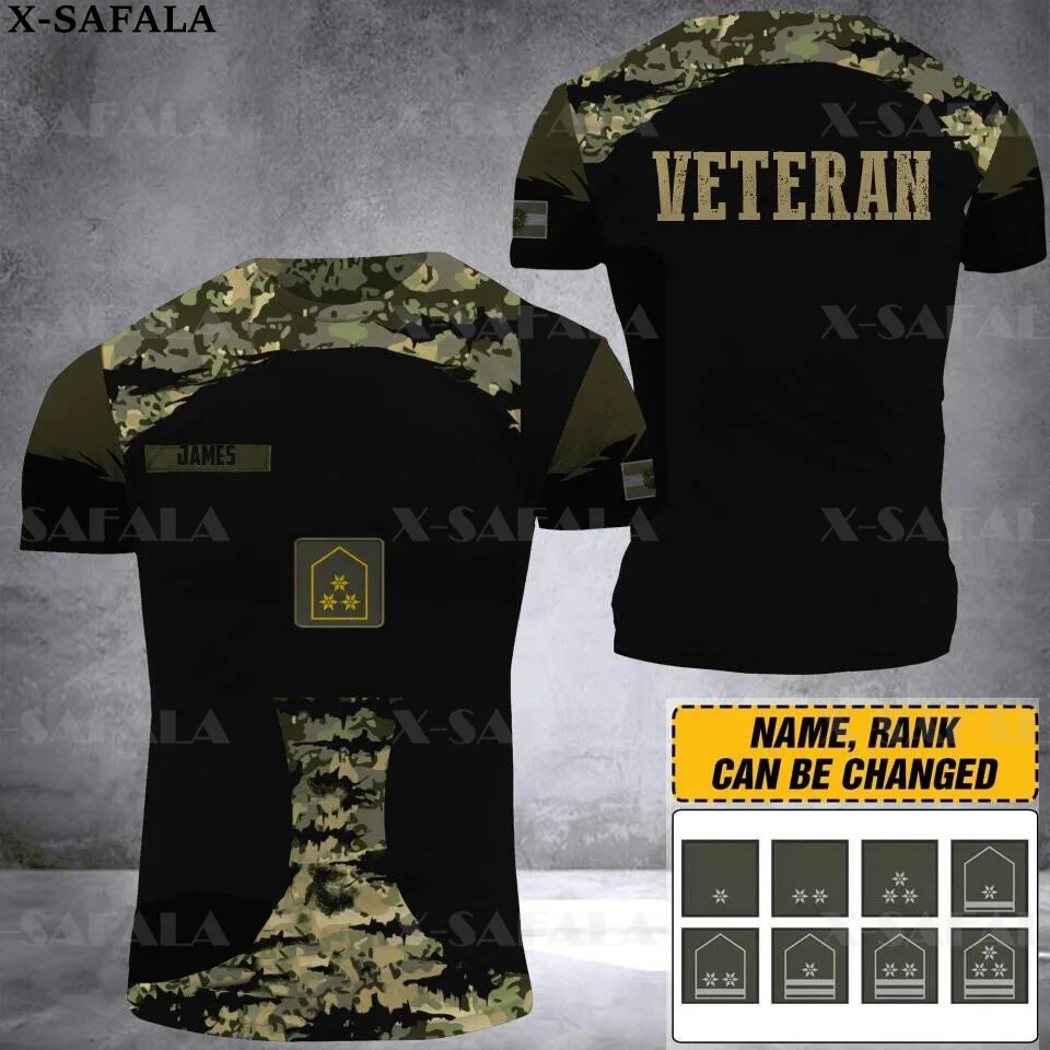 Custom Name/Rank AUSTRIAN Soldier-ARMY-VETERAN 3D Printed High Quality T-shirt Summer Round Neck Men Female Casual Top-3