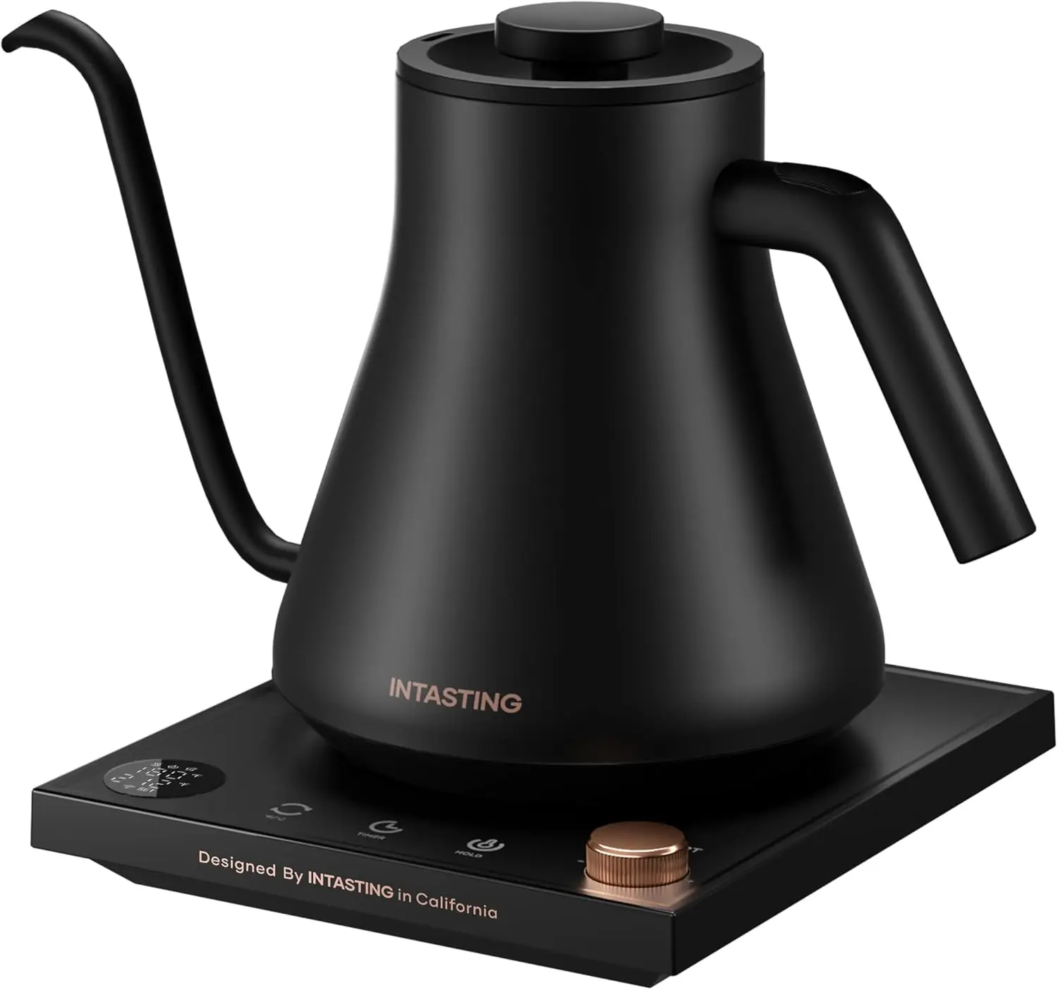 

Gooseneck Electric Kettle with ±1℉ Control, Quick Heat for Coffee and Tea, 0.9L Black