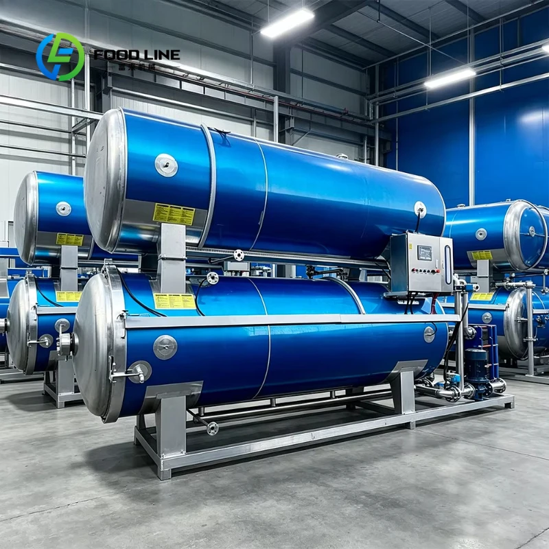 Customized Automatic Double Layer Water Bath Retort Sterilizer High Pressure Food Autoclave for Canned Meat Beverage Pouch