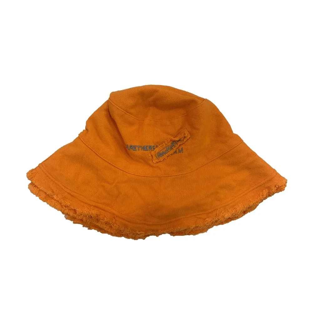 

Summer Japanese Soild Color Sunshade Embroidery Letter Bucket Hat Korean Style Cap Female Hat Fashion