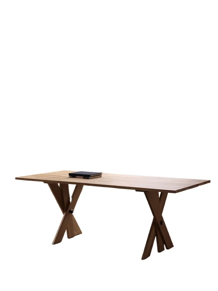 Nordic style British design expression retro industrial wabi sabi HEX imported oak desk tea room table meal dining table