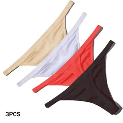 3Pcs Sexy Cotton Thongs Low Waist Seamless Female Comfortable Lingere Underpants Breathable Underwear Women G String