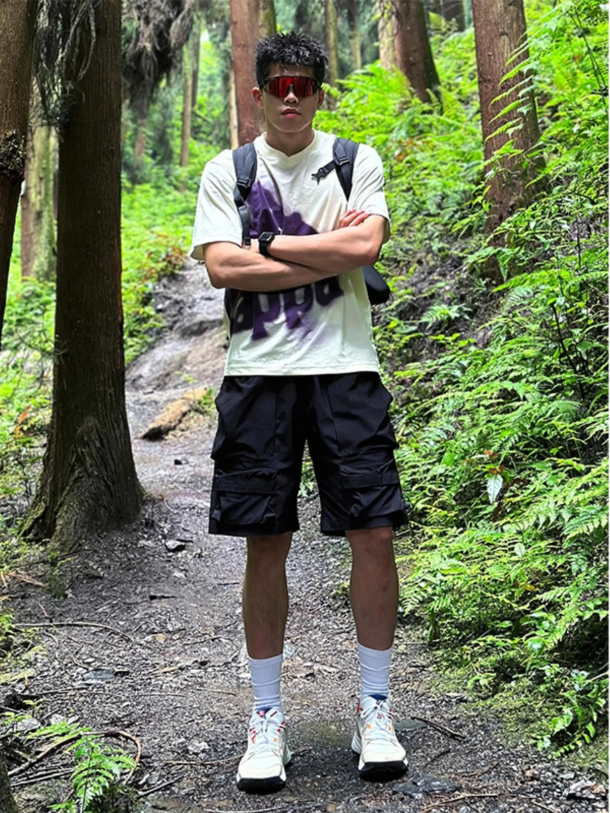 

Bla Outdoor Mountain Climbing orts Men's Summer American High Street 3D ket Design Spor Cool Straight Leg orts