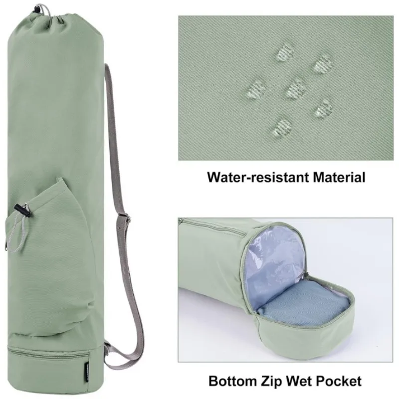Large Capacity Yoga Backpack Mat Bag Waterproof Breathable With Adjustable Shoulder Straps Portable Multifunctional Sports Bag
